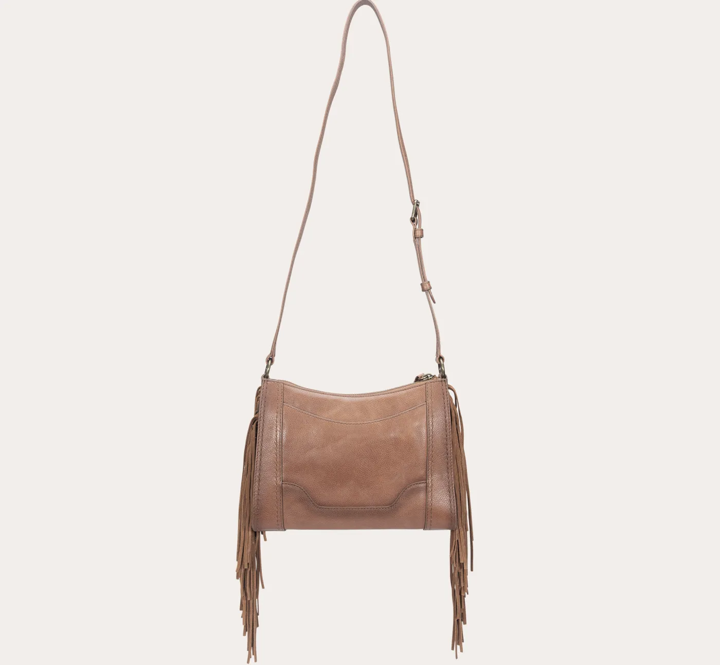 Shop Frye Ava Fringe Crossbody Cognac