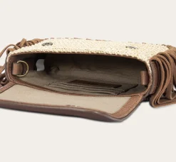 Cheap Frye Ava Raffia Convertible Belt Bag Cognac