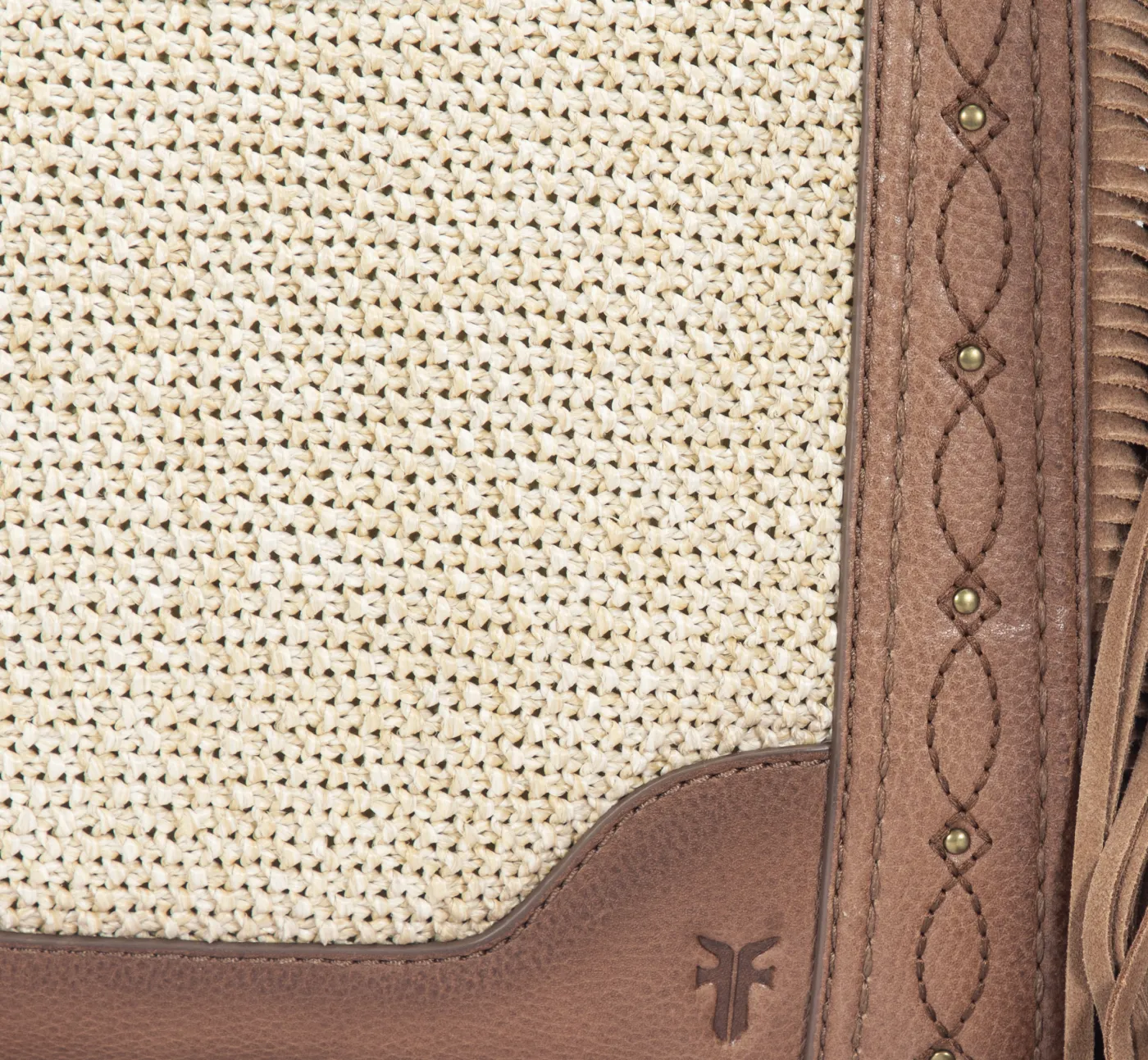Best Frye Ava Raffia Crossbody Cognac
