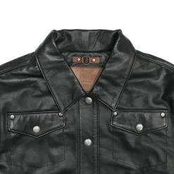 Best Frye Leather Shirt Black