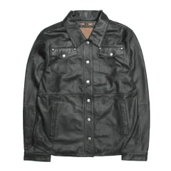 Best Frye Leather Shirt Black