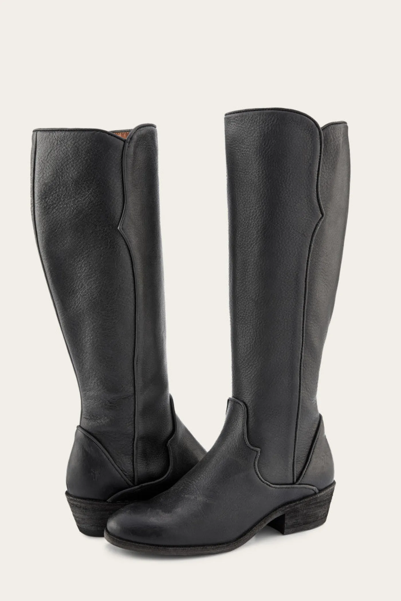 Clearance Frye Carson Piping Tall Wide Calf