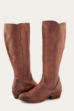 Clearance Frye Carson Piping Tall Wide Calf
