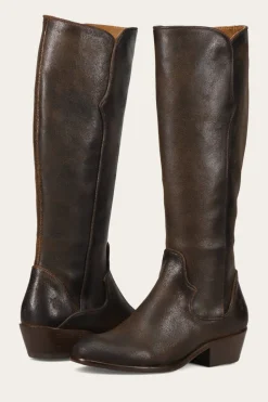 Clearance Frye Carson Piping Tall Wide Calf