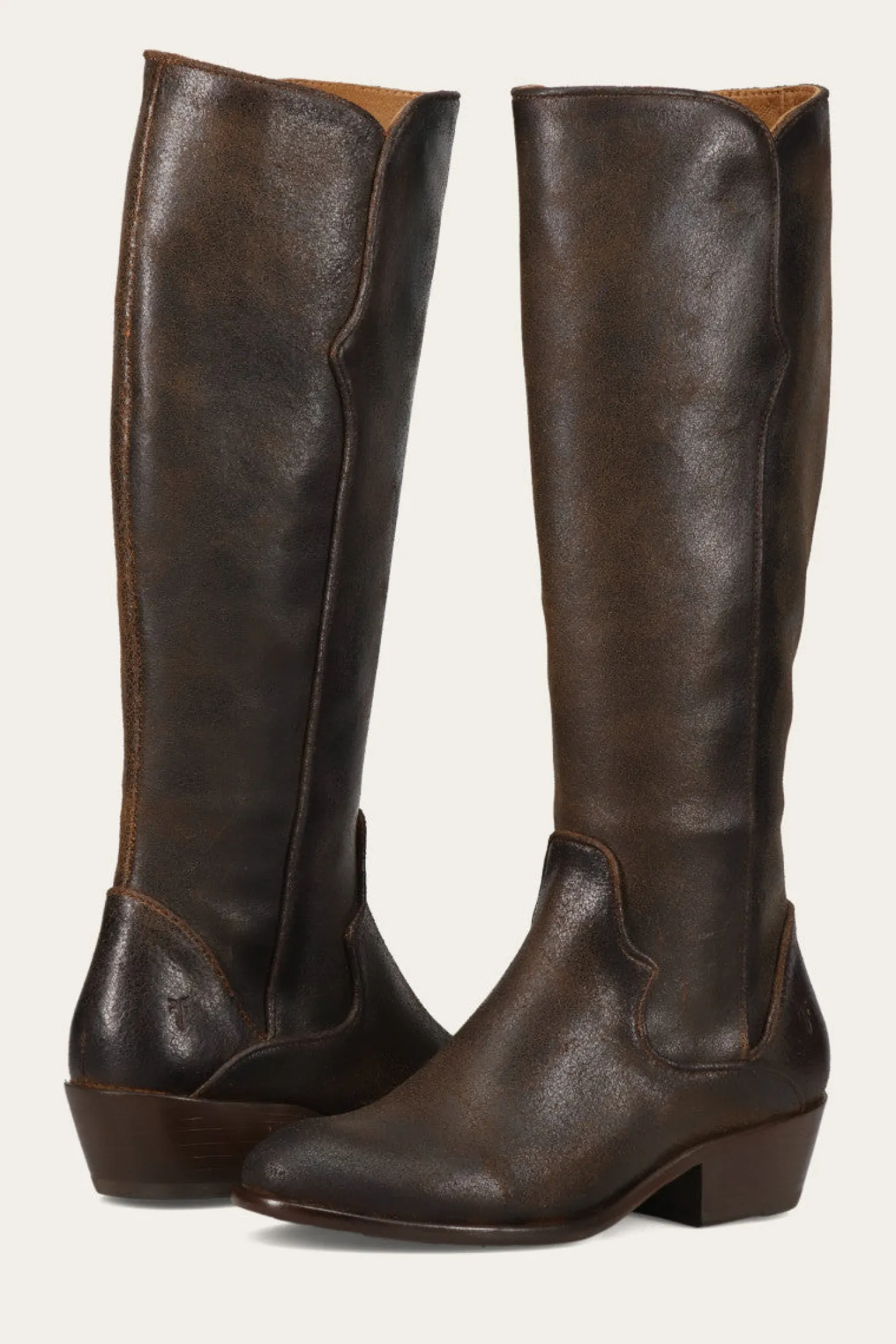 Clearance Frye Carson Piping Tall Wide Calf