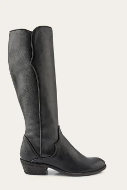 Clearance Frye Carson Piping Tall Wide Calf