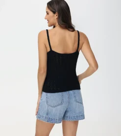 Best Sale Frye Crochet V-Neck Tank