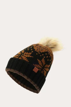 Sale Frye Fair Isle Beanie With Cuff & Faux Fur Pom
