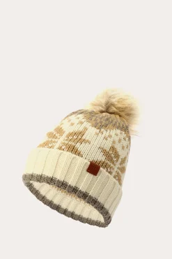 Sale Frye Fair Isle Beanie With Cuff & Faux Fur Pom