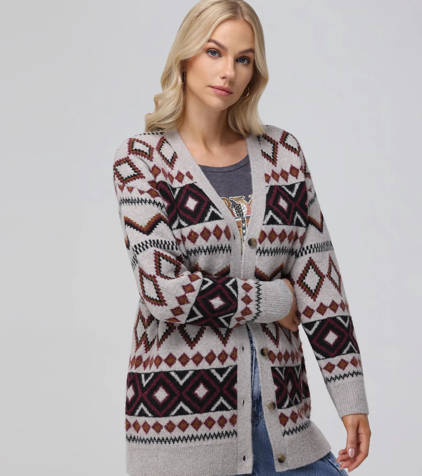 Sale Frye Fairisle Boyfriend Cardigan