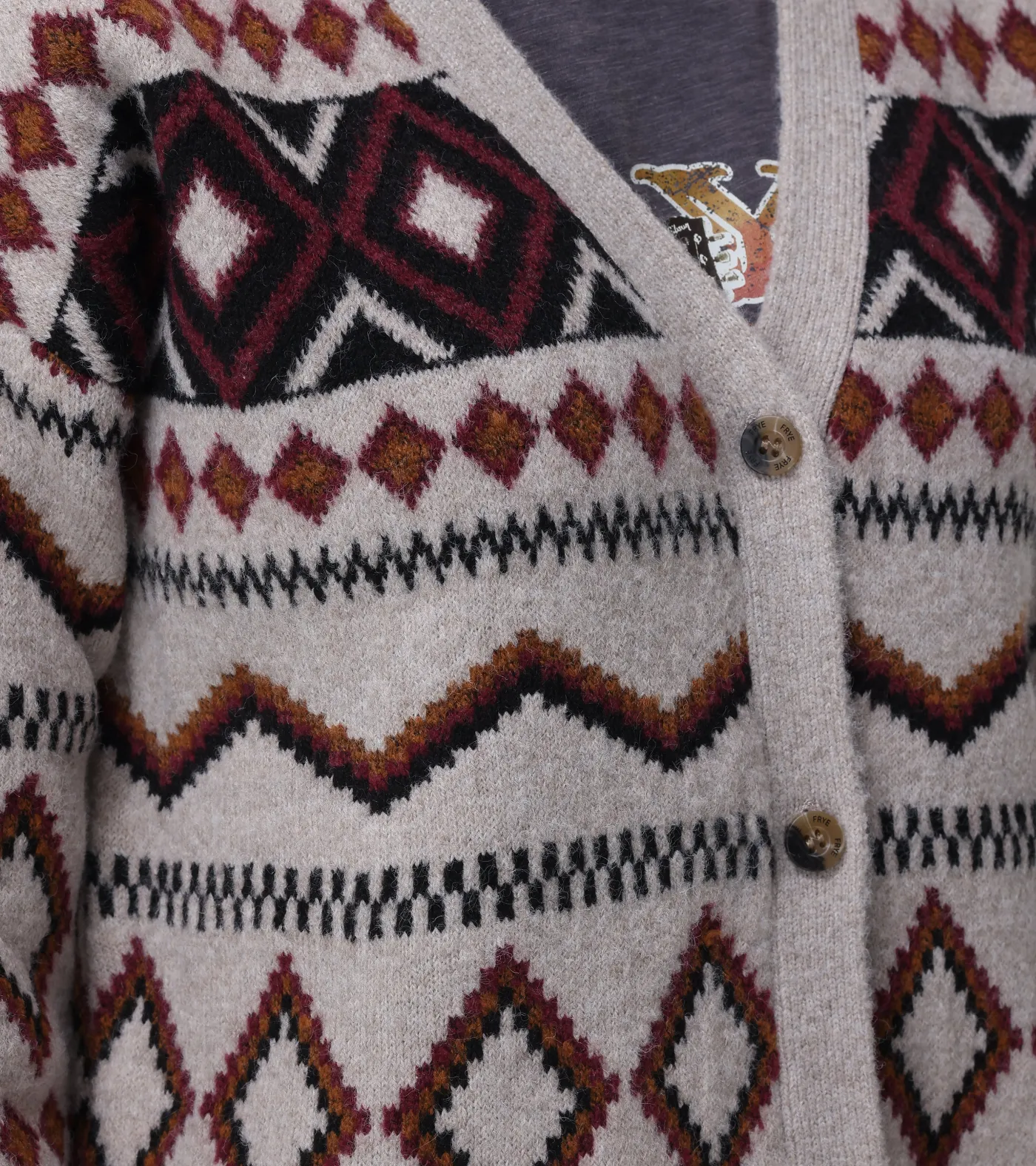 Sale Frye Fairisle Boyfriend Cardigan