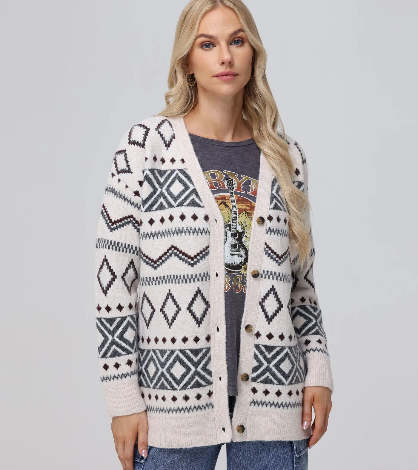 Sale Frye Fairisle Boyfriend Cardigan