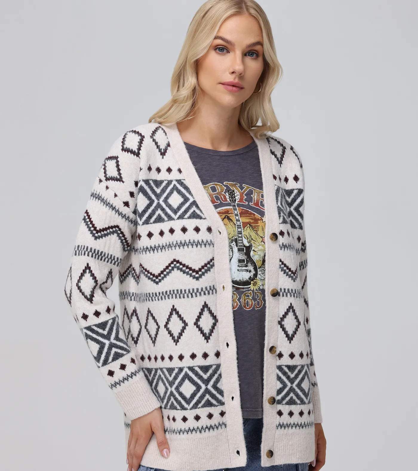 Sale Frye Fairisle Boyfriend Cardigan