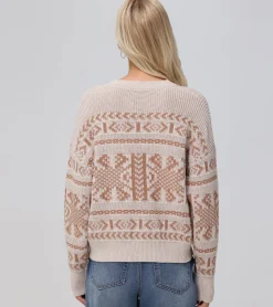 Store Frye Fairisle Crewneck Pullover Oatmeal Heather