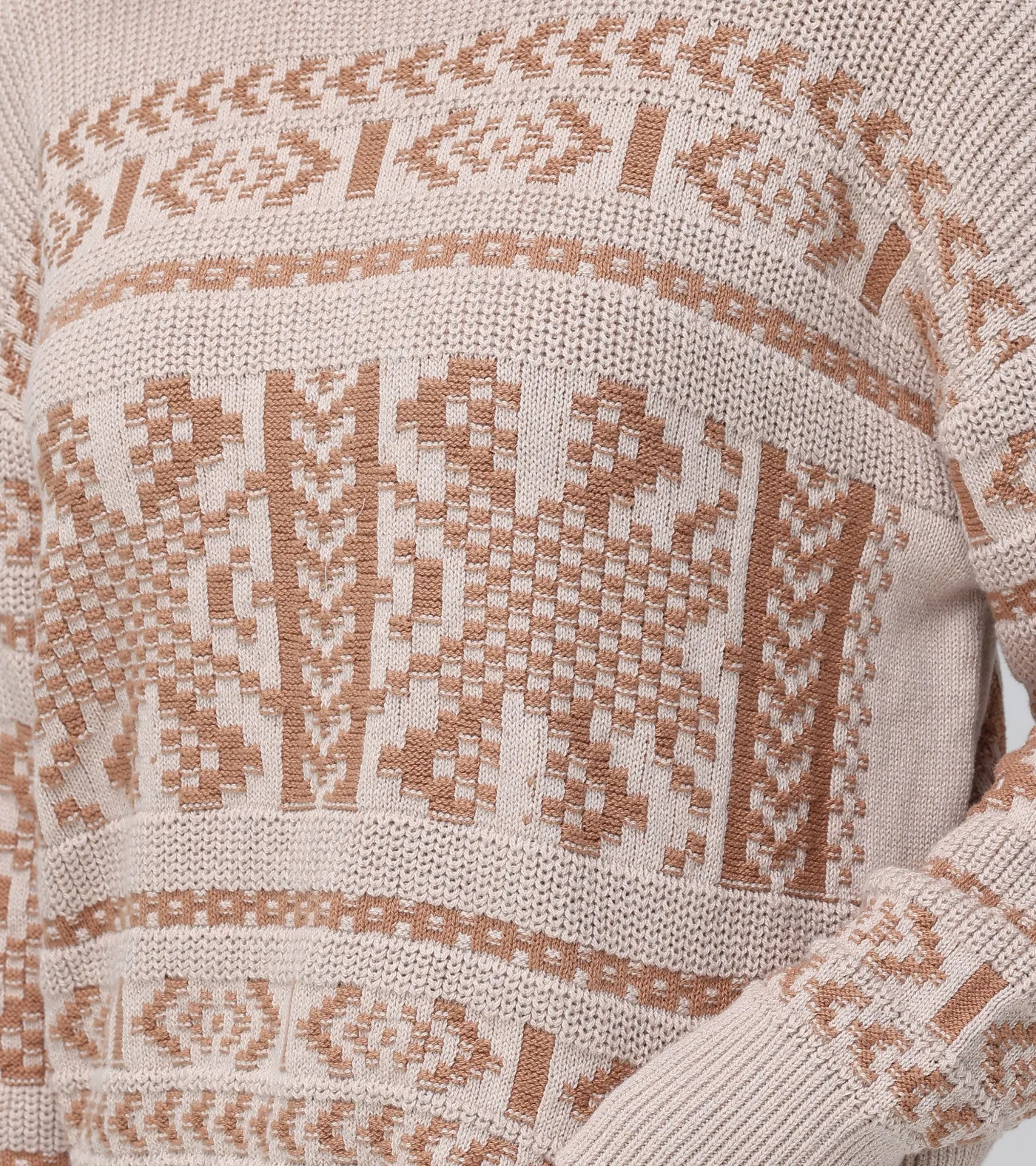Store Frye Fairisle Crewneck Pullover Oatmeal Heather