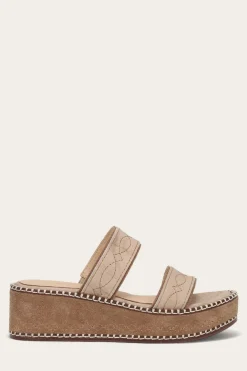 New Frye Joy Woodstock 2 Band Platform Slide