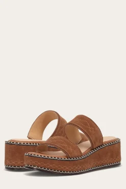 New Frye Joy Woodstock 2 Band Platform Slide
