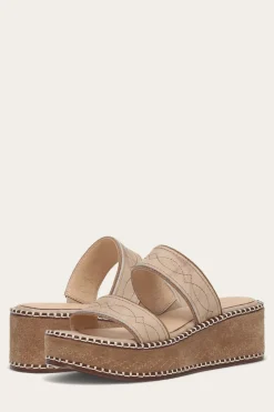 New Frye Joy Woodstock 2 Band Platform Slide