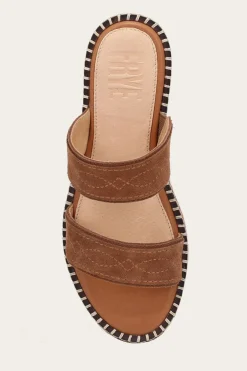 New Frye Joy Woodstock 2 Band Platform Slide