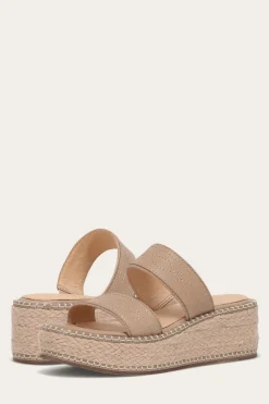 New Frye Joy Woodstock 2 Band Platform Slide