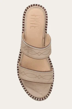 New Frye Joy Woodstock 2 Band Platform Slide