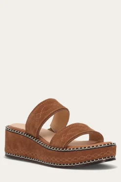 New Frye Joy Woodstock 2 Band Platform Slide