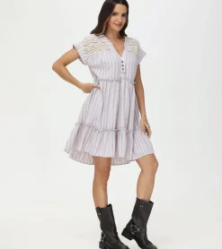 Flash Sale Frye Linen Striped Midi Dress Natural Sand Stripe