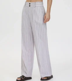 Cheap Frye Linen Striped Wide Leg Pant Natural Sand Stripe