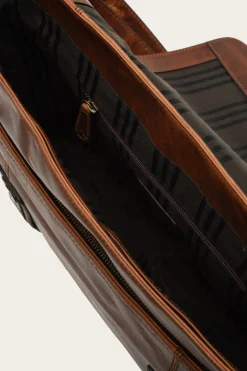 Hot Frye Logan Messenger Cognac