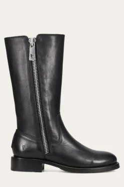 Discount Frye Madison Heavy Zip Tall Black
