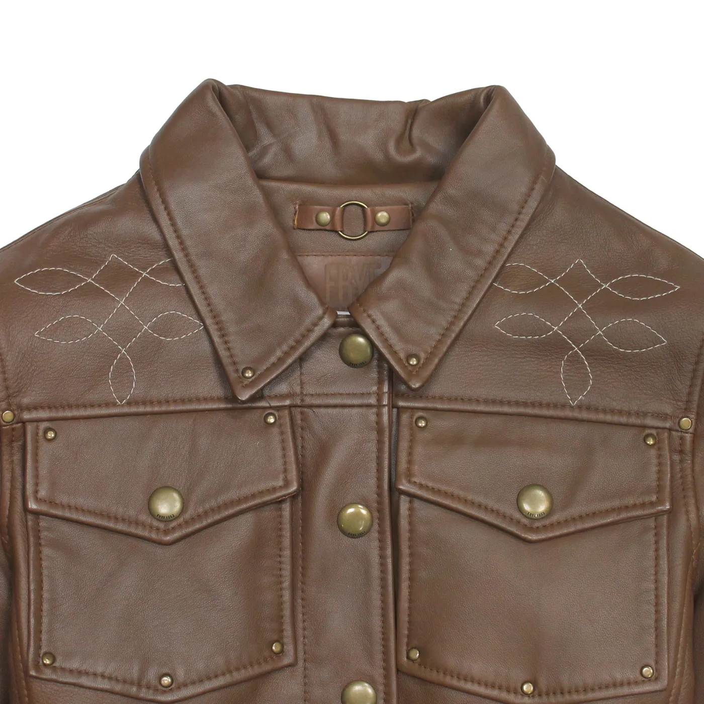 Shop Frye Trucker Jacket Medium Brown