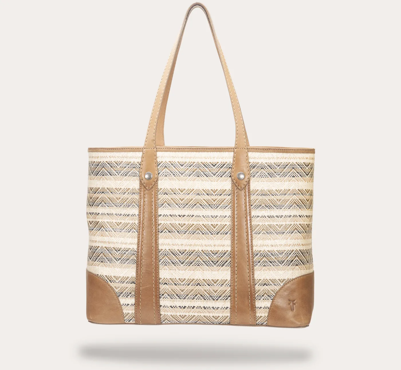 Fashion Frye Melissa Straw Shopper Beige