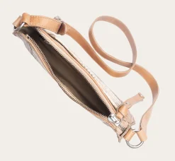 Cheap Frye Melissa Straw Zip Crossbody Beige