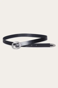 Clearance Frye 21mm Logo Western Center Bar Belt