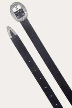 Clearance Frye 21mm Logo Western Center Bar Belt