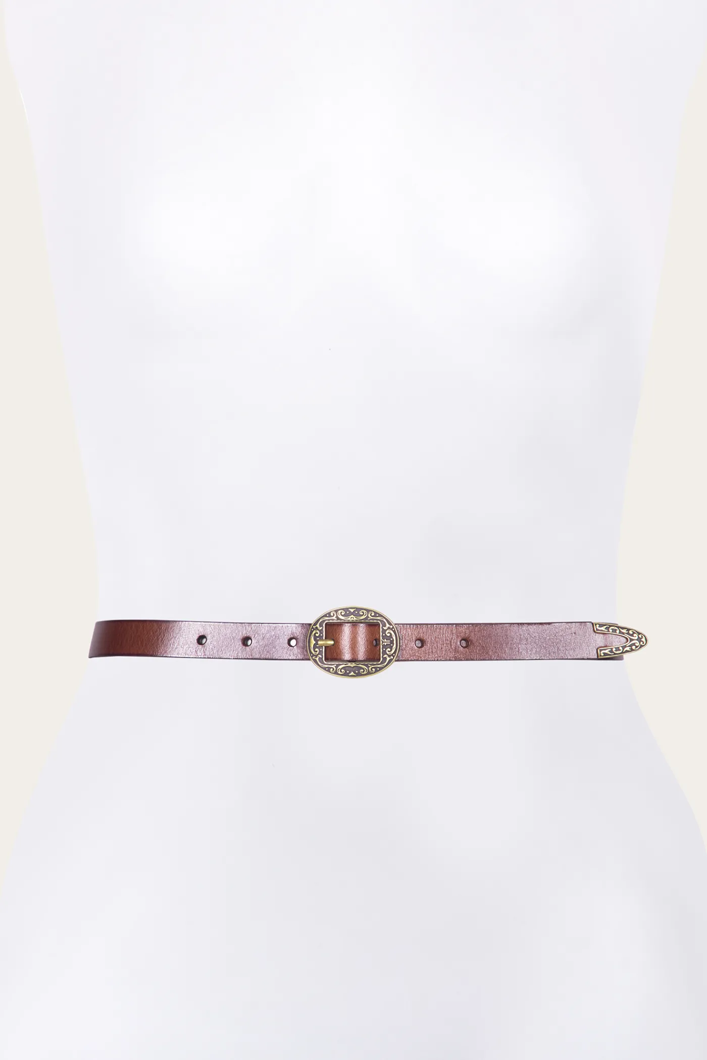 Clearance Frye 21mm Logo Western Center Bar Belt