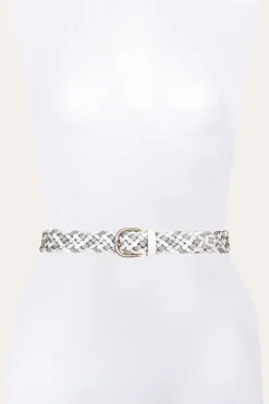 Sale Frye 35MM Tonal Woven Leather Belt