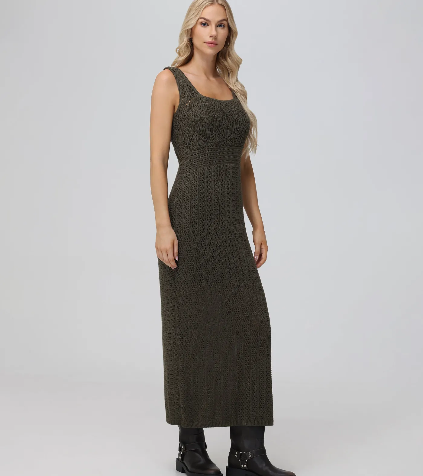 Fashion Frye Open Stitch Maxi Sweater Dress