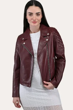 Sale Frye Oxblood Biker Jacket