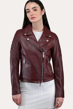 Sale Frye Oxblood Biker Jacket