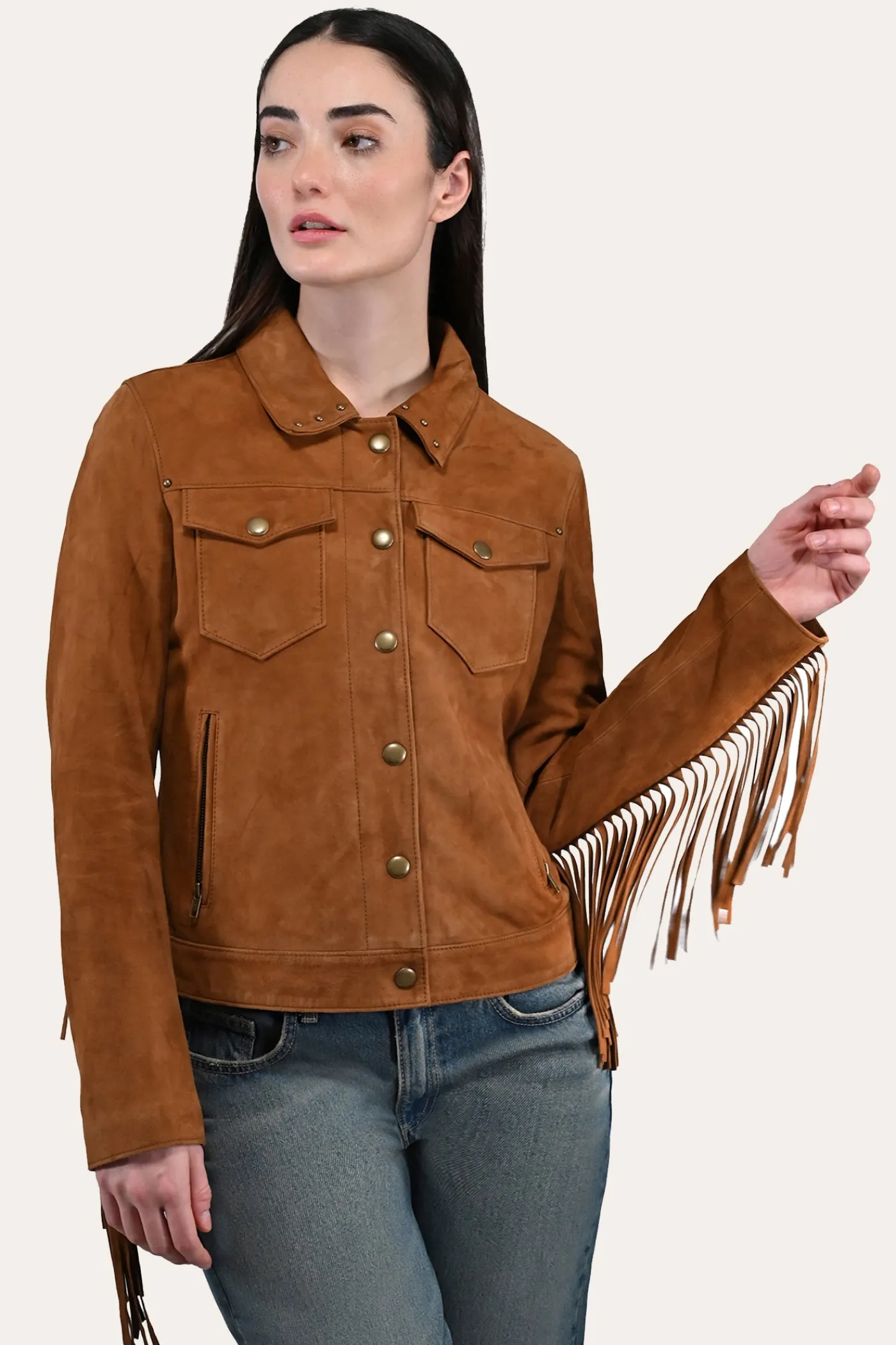 Flash Sale Frye Oxblood Fringed Jacket