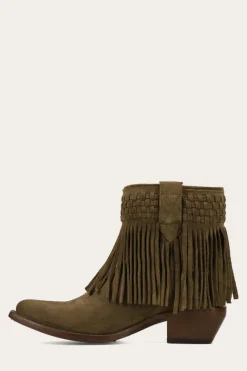 Clearance Frye Sacha Short Fringe Bootie