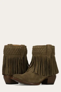 Clearance Frye Sacha Short Fringe Bootie