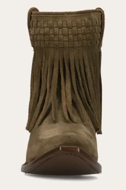 Clearance Frye Sacha Short Fringe Bootie