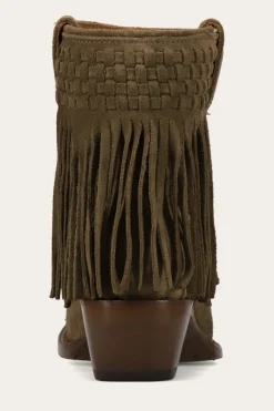 Clearance Frye Sacha Short Fringe Bootie