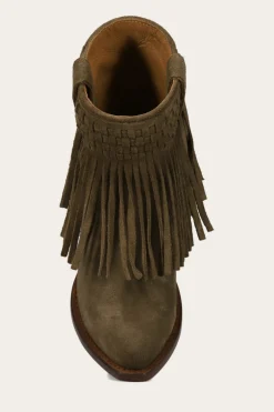 Clearance Frye Sacha Short Fringe Bootie