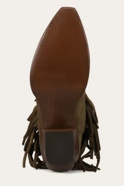 Clearance Frye Sacha Short Fringe Bootie