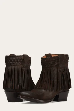 Clearance Frye Sacha Short Fringe Bootie