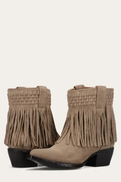 Clearance Frye Sacha Short Fringe Bootie
