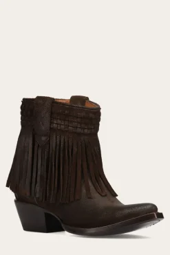 Clearance Frye Sacha Short Fringe Bootie